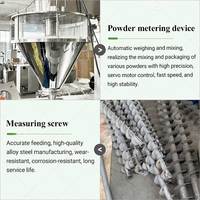 Machine de remplissage, de dosage et de conditionnement de poudre et de granulés pour protéines, farine de blé, épices, avec système de vis doseuse
