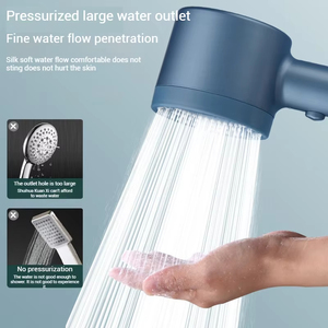 Vendita calda potente doccia a mano con filtro agli ioni negativi placcato bagno testa di spruzzo pressurizzata per servizi igienici - Product Image 2