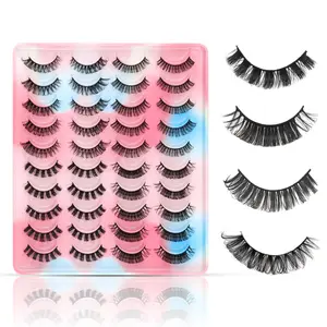Customized package for Russian strip lashes D curl 15-20mm length near me wholesale eyelash manufacturer