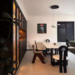 Credenza Moderna Nero Opaco - Porta in Vetro ad Arco e Illuminazione LED, Bar Integrato + Spazio di Archiviazione per Soggiorno-Cucina Aperto - Product Image 2