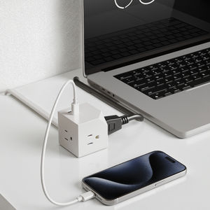 Taiwan סגנון יפן 3-לשקע 5 רגל כבל חשמל פס קובייה USB-A/USB-C הגנה ניידת קומפקטי etl // fcc/ul ul - Product Image 6