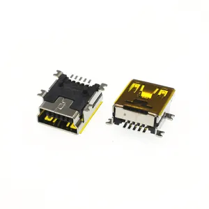 Mini conector micro usb fêmea smt a, tipo b c para porta de carregamento móvel