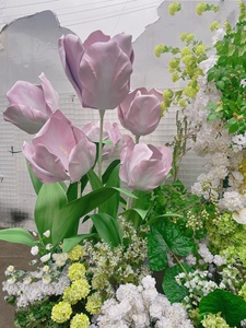 <span class=keywords><strong>Fleurs</strong></span> décoratives en mousse EVA faites à la main, tulipe géante rose rouge de 2 <span class=keywords><strong>m</strong></span> de haut avec support pour la location de mariage, ensemble de <span class=keywords><strong>fleurs</strong></span> décoratives - Product Image 4