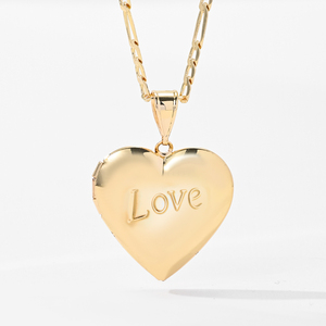 Nouveau Collier Pendentif Cœur Lisse Plaqué Or en Laiton Tendance et Personnalisé, Bijou Unisexe à la Mode, Cadeau <span class=keywords><strong>Amour</strong></span> Éternel - Product Image 2