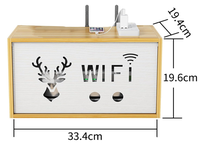 Armoire murale flottante organisateur de bureau stockage ménage cordon d'alimentation boîte d'arrangement chambre salon bois WiFi routeur étagère