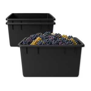 Contenitore Rettangolare in Plastica 250 Litri Nero 94x63x57 Cm, Contenitore Impilabile Multiuso - Product Image 1