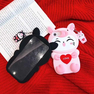 Custodia per telefono 3D Love Cat Cartoon per <span class=keywords><strong>iPhone</strong></span> 14 13 12 11pro X XS Max XR 8 7 Plus 6 <span class=keywords><strong>Cover</strong></span> in Silicone morbido 6SP - Product Image 5