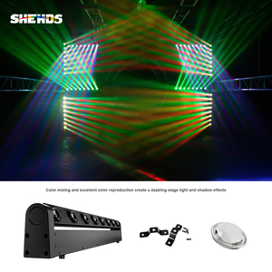 SHEHDS 8*12W RGBW 4in1 LED Beam Moving Head <b>Light</b> 8 Eye 3 Pin DMX512 <b>DJ</b> <b>Light</b> for Disco KTV Nightclub Wedding - Product Image 4