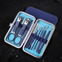 Ensemble de manucure classique en acier au carbone de 10 pièces avec design portable pour adolescents et adultes - Kit de coupe-ongles de beauté en gros