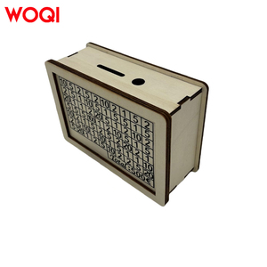 <span class=keywords><strong>Caja</strong></span> <span class=keywords><strong>de</strong></span> dinero <span class=keywords><strong>de</strong></span> madera reutilizable WOQI con objetivo <span class=keywords><strong>de</strong></span> dinero y números cruzados para organizar dinero y seguir el progreso - Product Image 2