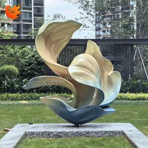 Hiện đại ngoài trời Vườn trang trí đối tượng tùy chỉnh sợi thủy tinh sơn nhựa tác phẩm điêu khắc nhà máy hoa cánh hoa nghệ thuật trừu tượng bức tượng - Product Image 2