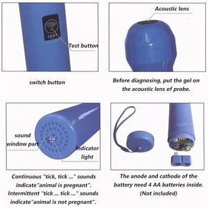 Escáner de Ultrasonido Portátil Veterinario Profesional, <span class=keywords><strong>Detector</strong></span> de Gestación para Cerdos y Ovejas, Sonda Impermeable de Mano para Granja - Product Image 4