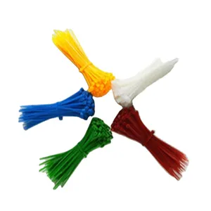 Kabel Zip mengunci sendiri warna-warni nilon 66 4.8*200mm Premium alat manajemen kabel plastik putih