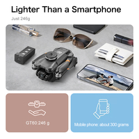 Drone GPS GT60 avec caméra 4K, pliable, quadricoptère RC, OEM ODM, logo personnalisé, moteur sans balais, mini drone avec télécommande à écran