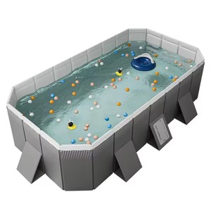 Piscine hors sol rectangulaire pliable en PP pour enfants, jeux aquatiques, piscine extérieure - Product Image 1