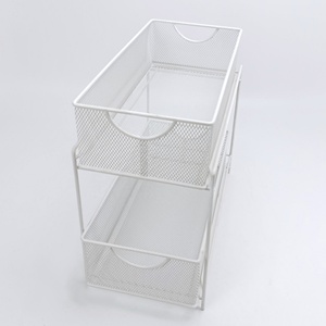 Khay Sắp Xếp Để Bàn Và Ngăn Kéo Giỏ Đựng Ngăn Kéo Kim Loại Trượt 2 Tầng Có Giá Đỡ - Product Image 2