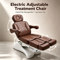 Fauteuil de podologie moderne à jambes séparées réglables, table médicale électrique à 2 moteurs avec éponge haute densité et cuir PU souple