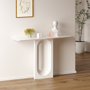 Nordic Modern Ultra-Narrow Solid Wood <strong>Console</strong> <strong>Table</strong> Rustic Antique Entrance <strong>Table</strong> for Small Spaces Bedrooms Hotels <strong>Storage</strong> - Product Image 4