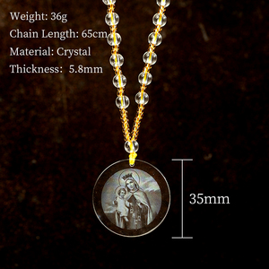 GIVELUCK kristal kolye İncil klasik halat zincir dini öğe ile kolye kolye kolye toptan özelleştirilmiş - Product Image 2