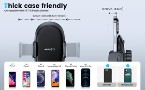 Support de téléphone de voiture antichoc APPS2CAR, universel pour smartphones, durable, tendance 2025, support automobile, accessoires de voiture - Product Image 5