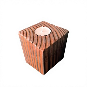 AZ ENTERPRISES Wooden Rectangle Tea Light Holder <b>Set</b> Handmade Eco-Friendly Durable Craftsmanship for Home Decoration & Christmas - Product Image 2