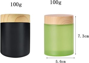Frascos de Vidrio Vacíos Personalizados con Tapa de Plástico para Crema para la Piel y Crema para Ojos, Acabado Esmerilado, Opciones de Color Personalizadas, Envases Cosméticos - Product Image 3