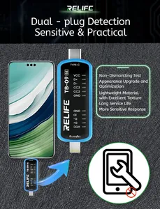 Testeur de Port de Charge RELIFE TB-09 SE pour Réparation de Téléphone Mobile Outil de Détection Rapide de Panne à Double Prise Lightning et Interface Type-C - Product Image 3