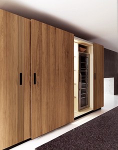 Pour les armoires de cuisine américaines modernes, garantie de 5 ans, montage mural, placage de bois, panneau mélaminé, surface acrylique, porte, dosseret - Product Image 6