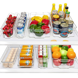 Cassetto per frigorifero armadio per alimenti freschi contenitore per frigorifero estraibile <span class=keywords><strong>contenitori</strong></span> per scatole trasparenti organizzatore per frigorifero separato - Product Image 2