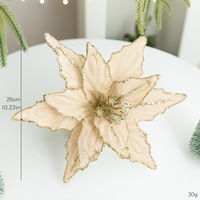 26CM Fleece Weihnachtsbaum-Dekoration Blumen Umweltfreundliche Langlebige Weihnachtsparty Feiertagsdekoration Blume Romantische Ornamente
