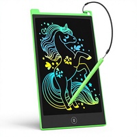 Lot de 2 tablettes de dessin électroniques LCD de 10 pouces en plastique pour les enfants de 3 à 6 ans (bleu vert)