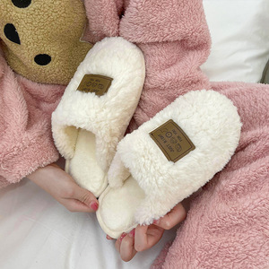 Automne hiver chaud intérieur maison pour hommes femmes antidérapant semelle épaisse <span class=keywords><strong>Moonchild</strong></span> peluche confort doux respirant pour les Couples - Product Image 3