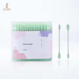 Wholesale Eco Friendly Packaging Organic Cotton Ear Cleaning Tips Cotton Swab Non-pollution Cotton Swab Stick