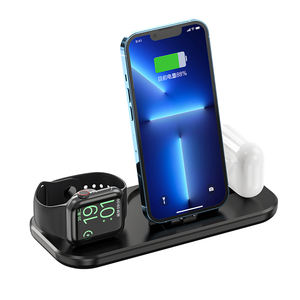 Cargador Inalámbrico para Teléfono, Reloj Inteligente y Auriculares, Estación de <span class=keywords><strong>Carga</strong></span> Plegable y Portátil, Gran Venta, 3 en 1, <span class=keywords><strong>Carga</strong></span> Rápida de 15W para <span class=keywords><strong>iPhone</strong></span> - Product Image 1