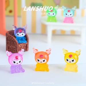 ตุ๊กตาเรซิ่นการ์ตูน Lanshuo ขนาดเล็ก สีสันสดใส พร้อมพวงกุญแจเรืองแสง ของสะสม ของเล่นศิลปะ รูปแบบ 3 มิติ งานประติมากรรมนามธรรม ฤดูใบไม้ผลิ 2026 - Product Image 4
