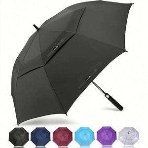 Auto Open Custom Vented Golf Umbrella Double Canopy with Logo for Business and Exhibition <b>Gift</b> - Product Image 3