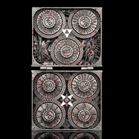 Dés à roulettes pliables en métal 7-en-1 Sliver Magic Book Dragon Spinner Relief pour Dungeons and Dragons