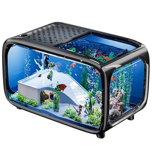 <span class=keywords><strong>Aquarium</strong></span> Petit Salon Aménagement Paysager Écologique avec Couvercle Anti-saut et Ensemble <span class=keywords><strong>Aquarium</strong></span> de Table - Product Image 1