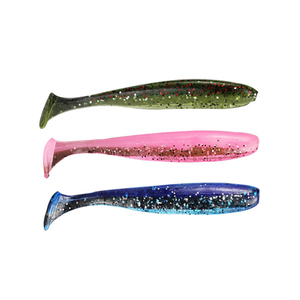 Afishlure esca in gomma esca soft fish 100mm 5.5g T tail silicone shad esche da pesca con paillettes - Product Image 1