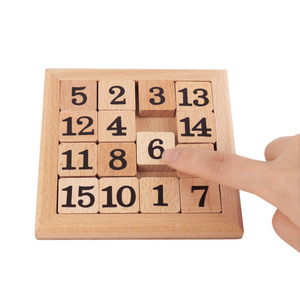 Blocs de construction en bois d'intelligence éducative précoce personnalisés Hua Rong route Sudoku jeu de <span class=keywords><strong>mots</strong></span> croisés en bois apprentissage Puzzle jouets - Product Image 5