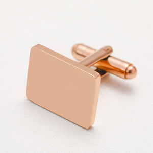 Ywyougang カスタマイズ可能なステンレス製長方形カフスボタン　名入れデザイン　ビジネス、結婚式、誕生日、婚約の贈り物 - Product Image 5