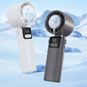 New high-speed <b>handheld</b> <b>fan</b> with cooling function 100 speed settings mini USB <b>fan</b> foldable digital display portable cooling <b>fan</b> - Product Image 1
