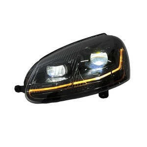 Fari Bicolore SJC per VW <span class=keywords><strong>Golf</strong></span> <span class=keywords><strong>5</strong></span> 06-10, Grigio Fumé con Luci Diurne Gialle e Bianche, Gruppo Ottico Anteriore con Indicatori di Direzione e Retromarcia - Product Image 6