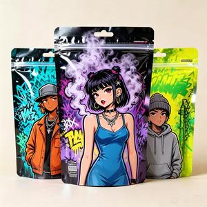 Sheng Kang <b>Packaging</b> Custom Printed Stand Up Pouch Zipper Bag With Graffiti Design Fashion Accessories Laminated Resealable - Product Image 2