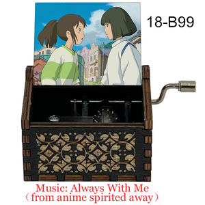 Boîte à musique en bois à manivelle Spirited Away, <span class=keywords><strong>chanson</strong></span> Always with Me, cadeau antique pour les fans, les amis, la famille, les festivals, Noël - Product Image 6