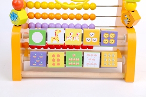 Support de calcul numérique en bois pour enfants, jouet d'enseignement éducatif précoce, animaux multicolores - Product Image 3
