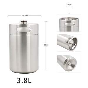 مشروب مشروع البيرة التجارية برودة الفولاذ المقاوم للصدأ 4L مزدوجة الجدار فراغ برميل صغير - Product Image 2