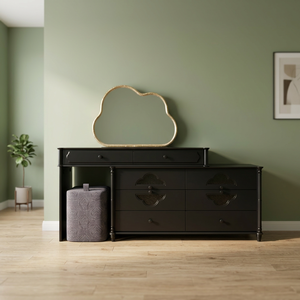 Mesa de Maquillaje Moderna, Ecológica y Duradera con Espejo de Pie, Escritorio de Almacenamiento de Metal Gris y Madera para Dormitorio - Product Image 2