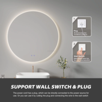 Miroir de salle de bain LED en forme de nuage Anti-buée Fonction de mémoire Dimmable Design moderne Interrupteur tactile Miroir de courtoisie pour Salon de chambre