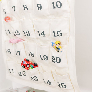 Calendario de Adviento de tela colgante grande personalizado CALENDARIO DE cuenta regresiva de Navidad reutilizable - Product Image 4